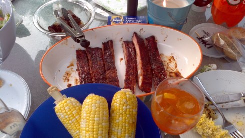 Finished smoked pork ribs from Paggi Pazzo