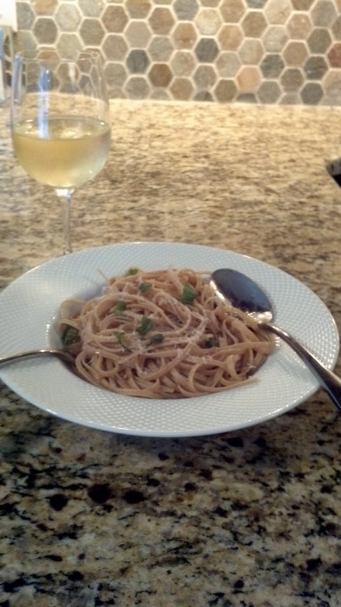 Pasta Aglio e Olio recipe from Paggi Pazzo