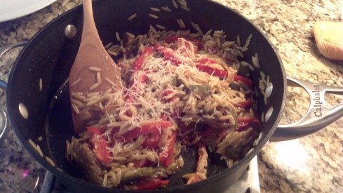 Orzo, Peppers, and Onions Recipe from Paggi Pazzo