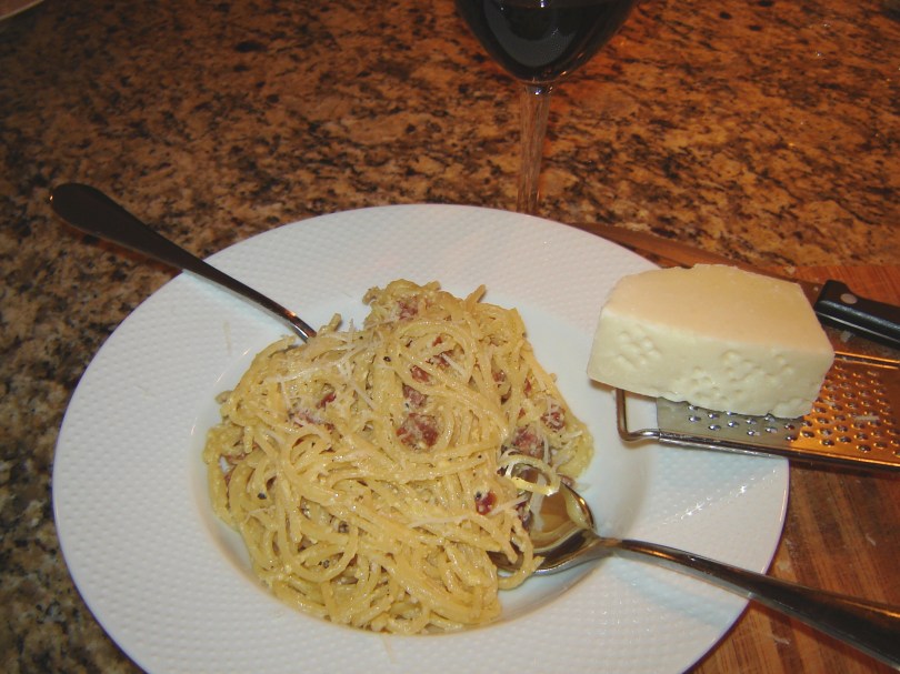 Authentic Roman recipe for spaghetti all carbonara from Paggi Pazzo.