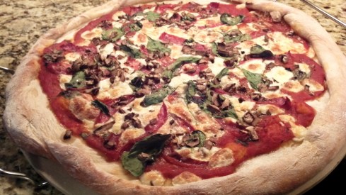 Pizza Toscano, featuring Tuscan salame and cheese from Paggi Pazzo