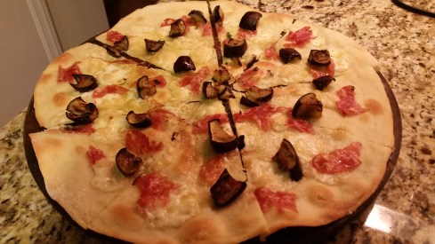 Pizza bianca with soppressata friuli, taleggio and roasted