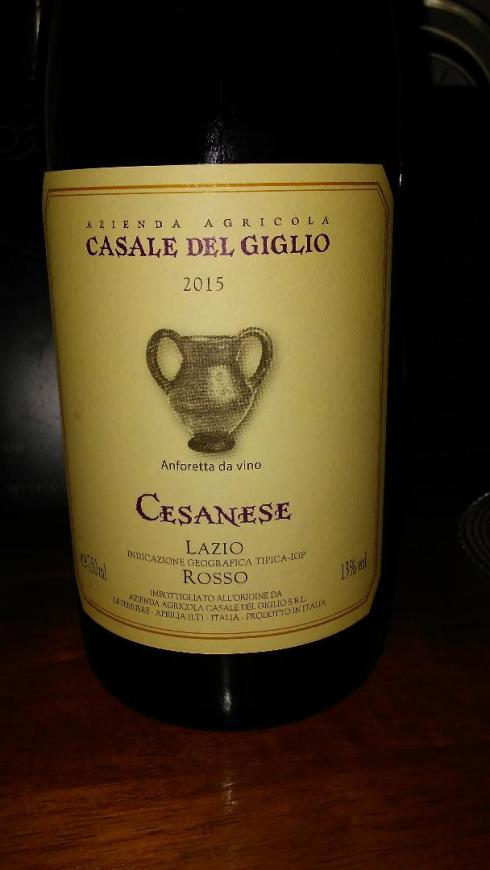 Cesanese Wine from Lazio, perfect for all Roman recipes