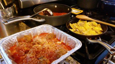 Cooking homemade fresh ravioli from Paggi Pazzo